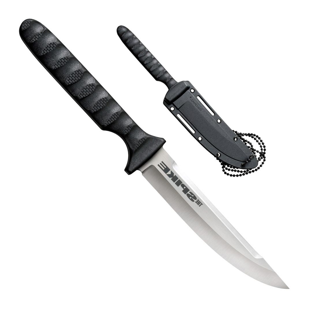 Cold Steel Super Edge Neck Knife 4″ Fixed Blade AUS-8A Stainless w/ Secure-Ex Sheath – 53NHS