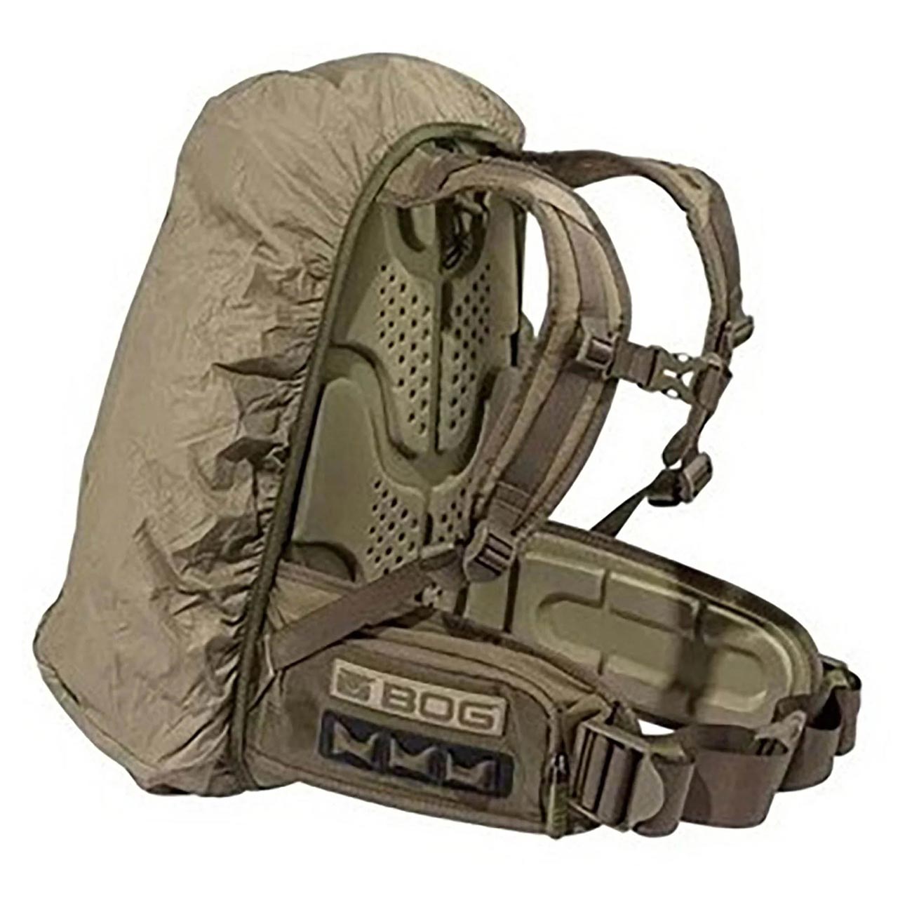 BOG Day Pack Bag with Detachable Carry Boot and Rain Cover, Lightweight Ripstop, Heavy-Duty, Large Capacity, For Hunting, Outdoors, EDC