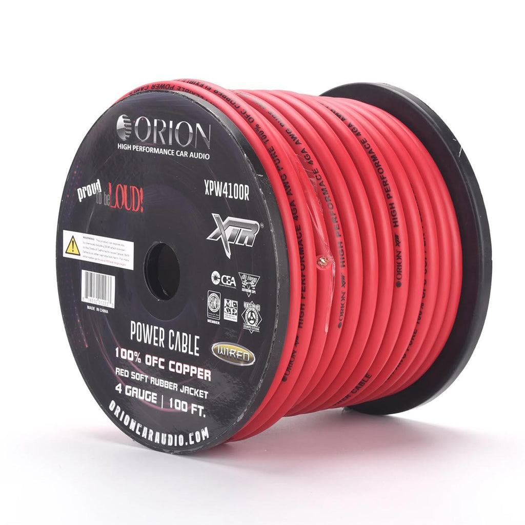 Orion XTR XPW4100R 4 Gauge Wire Roll (100ft) OFC Pure Copper - High Powered Car Audio/Amplifier Power & Ground Cable, Battery Cable, Stereo, Welding Battery, RV Trailer Wiring