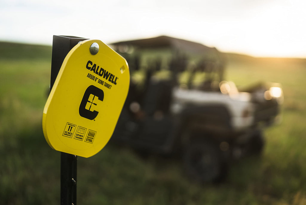 Caldwell High Caliber AR500 Steel Target 8" Gong, 3/8" Thickness, Rifle Rated for Precision Shooting and Target Practice