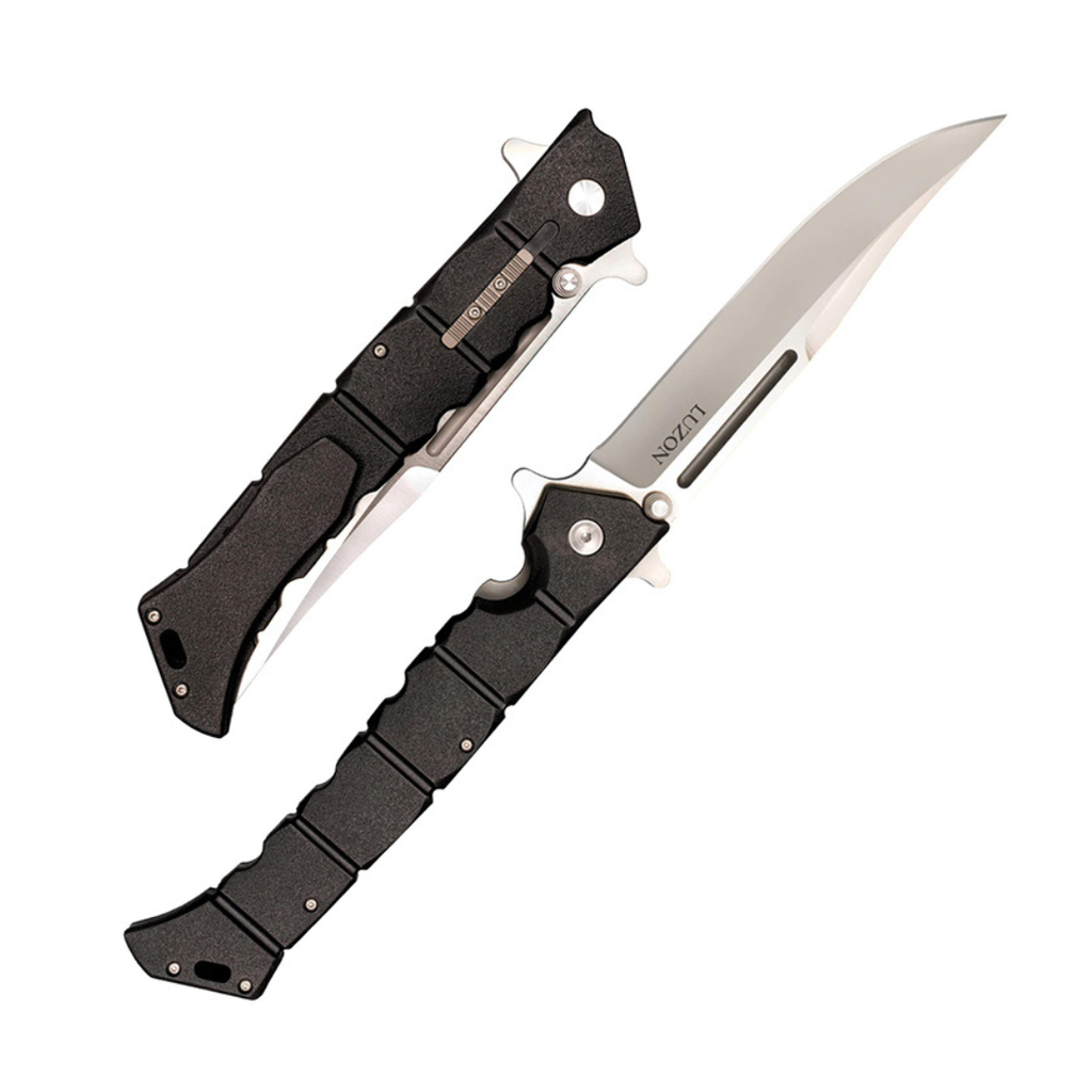 Cold Steel Luzon Series 6" Folding Knife with Pocket Clip, Black/Silver