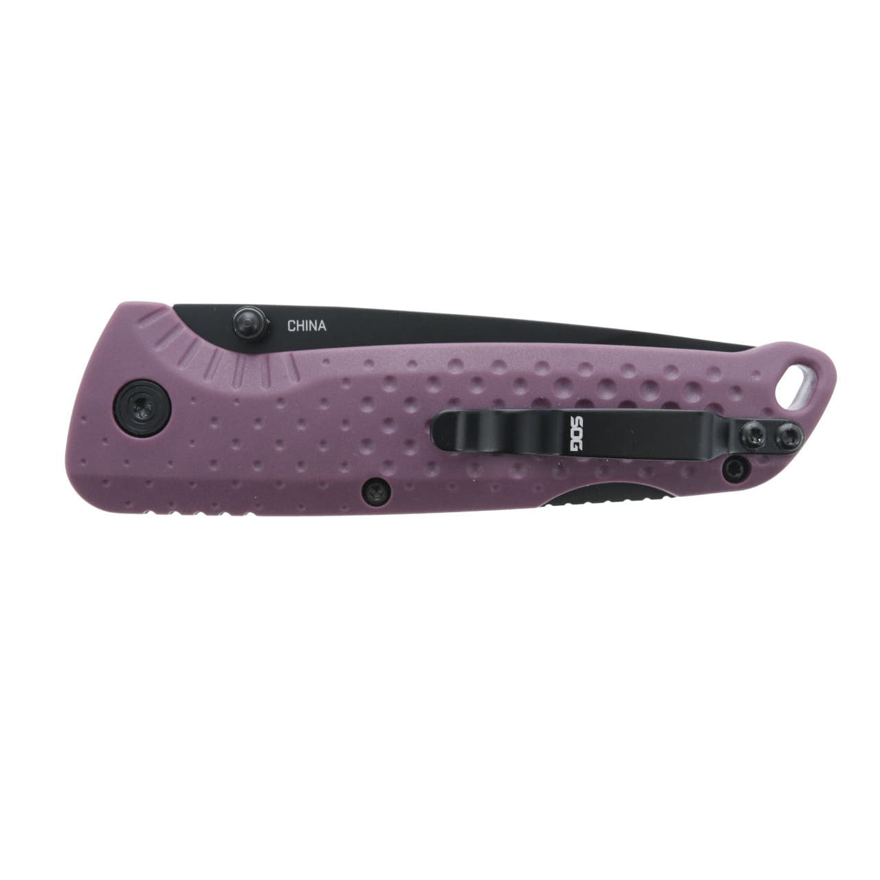 SOG Adventurer LB 3" Lightweight Portable Outdoor Folding Knife | CRYO 5CR15MOV Steel | GRN Handle | Lock-Back Mechanism, Dusk Purple/Black, Blister Pack
