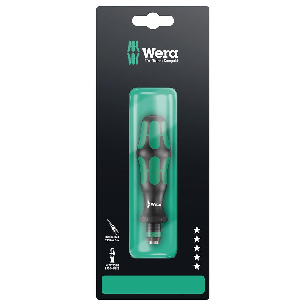 Wera 05073540001 1/4″ Bit-holding Screwdriver Handle with Rapidaptor Quick-Release Chuck