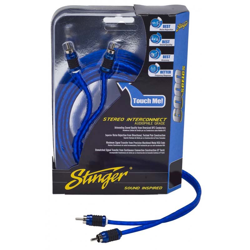 STINGER 2-Channel 3 FT 6000 Series Audiophile Grade RCA Interconnect Cable, Subwoofer Cable (2-Channel, 3 feet)