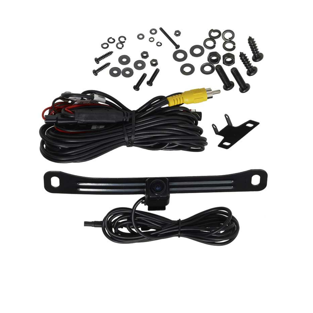 Audiovox ACA800 License Plate Frame Rearview Camera – Backup Camera with Parking Lines & Dual Mount, IP67 Waterproof