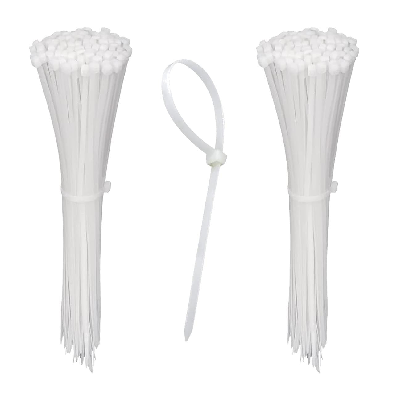 Installation Solution Multi Purpose White Cable Ties (bag of 100) (8")