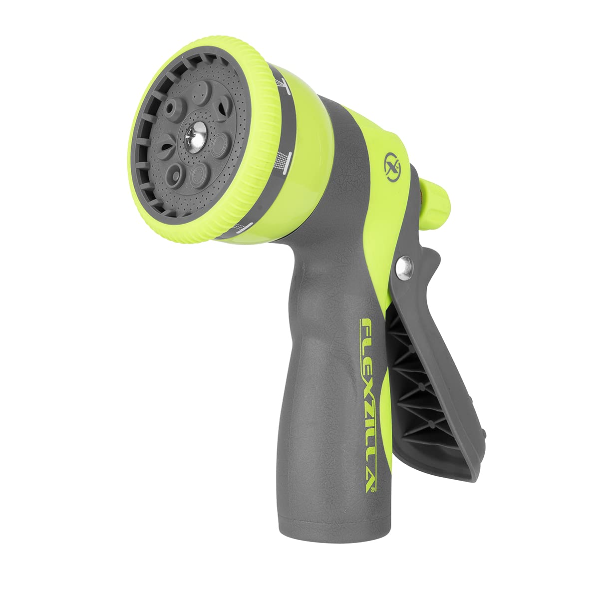 Flexzilla Heavy Duty NFZG67E 7-Pattern Adjustable Pistol Grip Garden Hose Nozzle Sprayer with Multiple Spray Settings & Durable Design