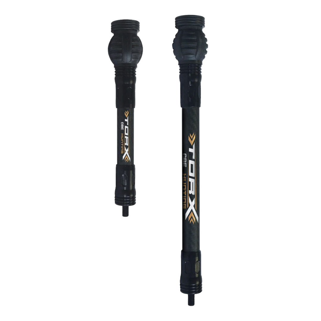 CBE Torx Stabilizer Kit – Dual Carbon Bow Stabilizers (7.5″ & 11″) w/ Dampeners & Weights