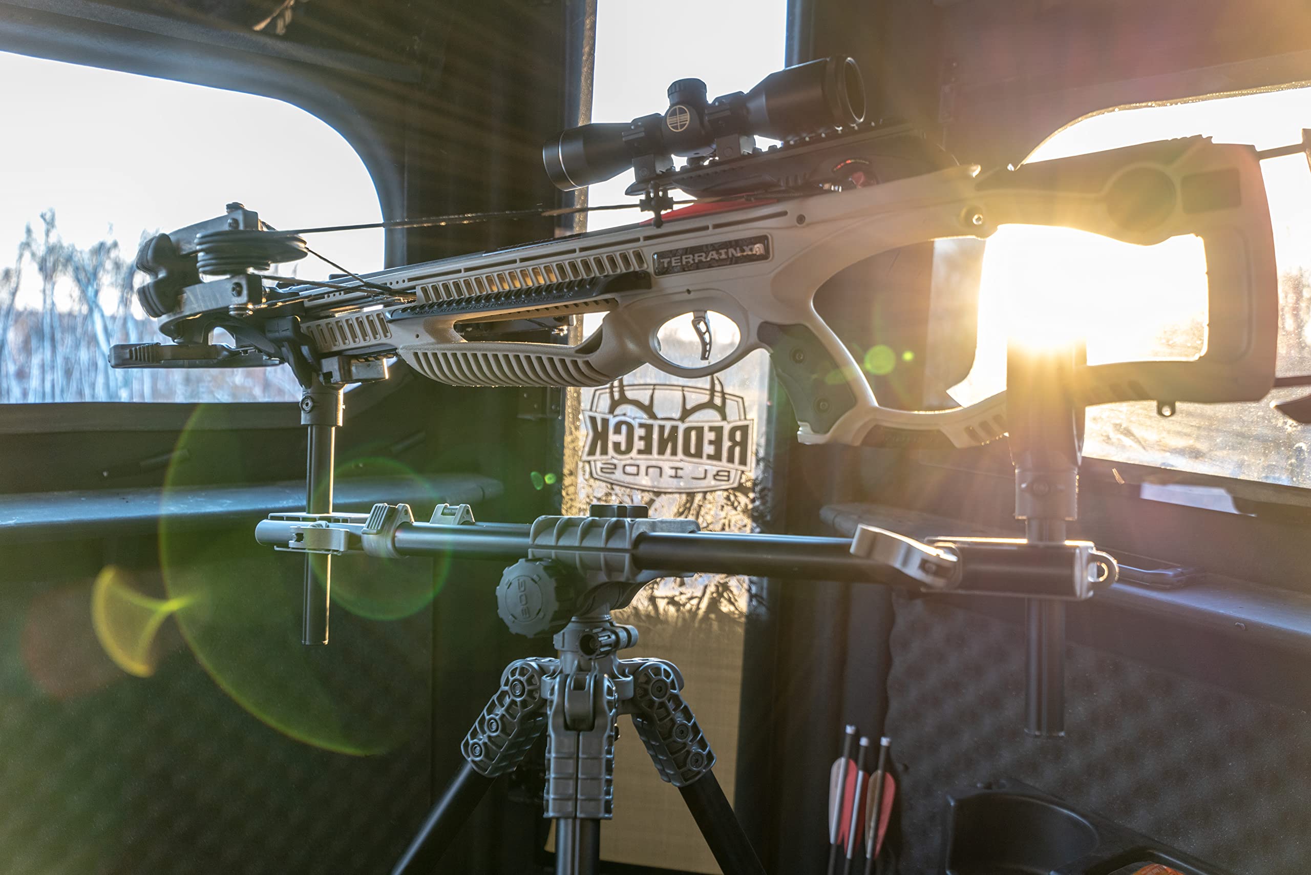 BOG FieldPod Max Hunting Rest with Maximum Shooting Stability, Bubble Level, Tension Knobs, Non-Marring Hands-Free Gun Rest, Adjustable Legs, and Screw Out Spikes for Hunting, Shooting, and Outdoors