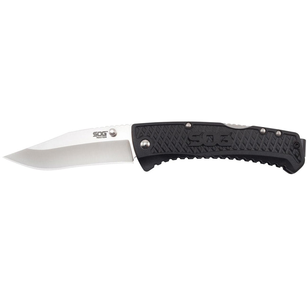 SOG Traction Folding Knife Clip Point