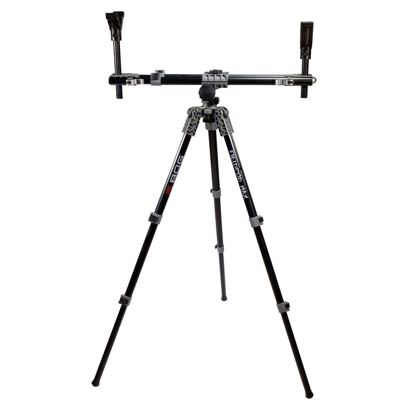 BOG FieldPod Max Hunting Rest with Maximum Shooting Stability, Bubble Level, Tension Knobs, Non-Marring Hands-Free Gun Rest, Adjustable Legs, and Screw Out Spikes for Hunting, Shooting, and Outdoors