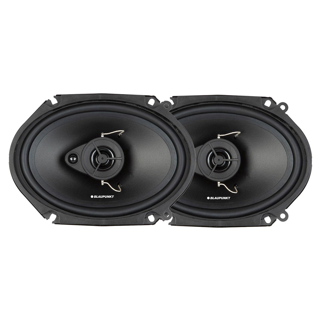 BLAUPUNKT BPS-E683 6x8 3-Way Car Speakers 120W - High-Performance, Full-Range Sound, Easy Installation – Pair Bundle with Gravity Magnet Phone Holder