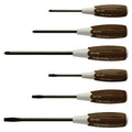 VESSEL Wood-Compo Non-Slip handle Screwdriver Made in Japan by VESSEL (6PCS SET 3006CS)