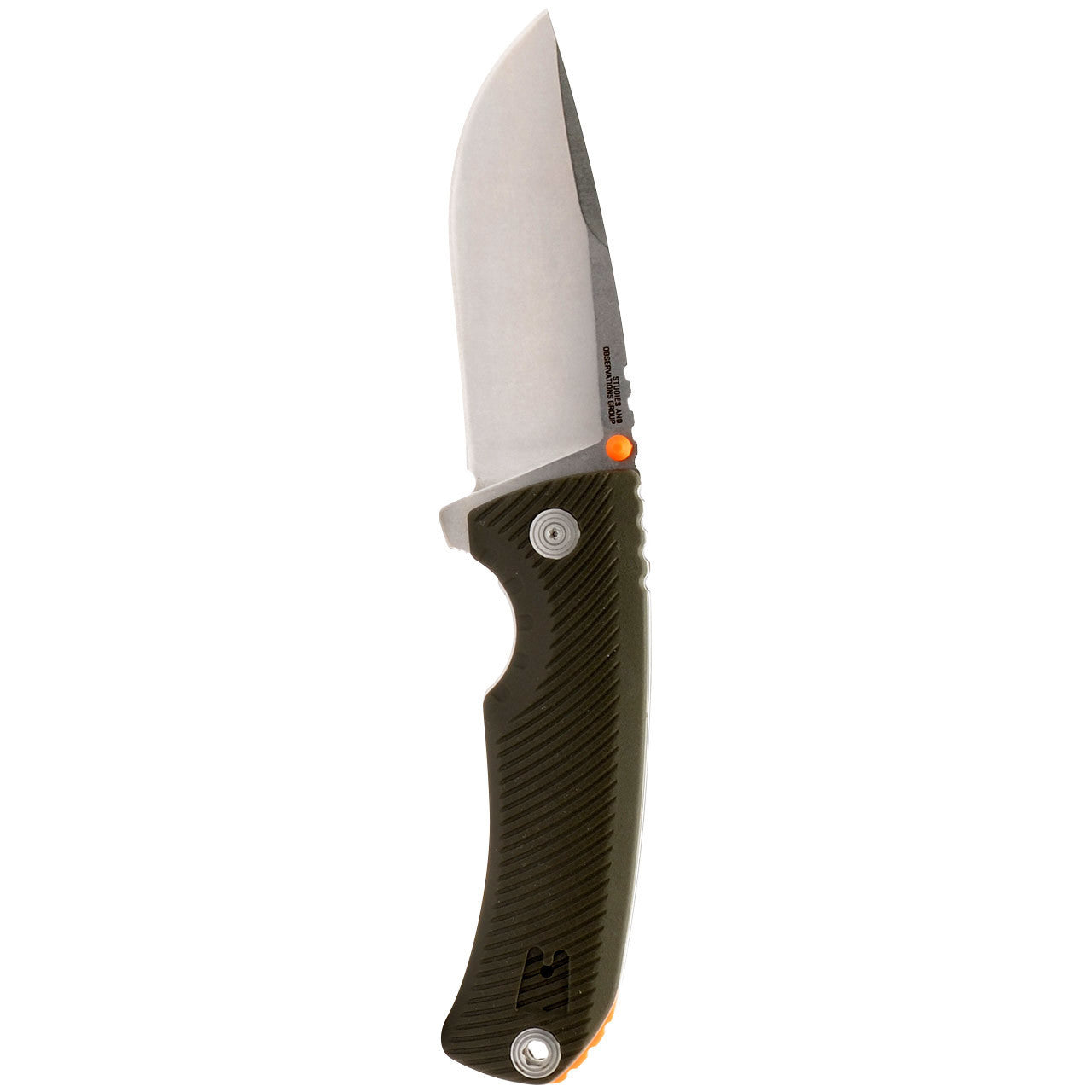 SOG Tellus FLK Daily Outdoor Full-Sized Frame Lock Folding Knife | GRN Handle | CRYO 440C Stainless Steel Blade | Reversible Pocket Clip, Olive Drab, Blister Pack