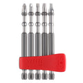 VESSEL IMAPCT BALL Torsion Bit with Mag Charge Holder 5PC. Set (+2, SQ2, T20, T25, #6(1/4")) IBMG90K002 Made in Japan by VESSEL