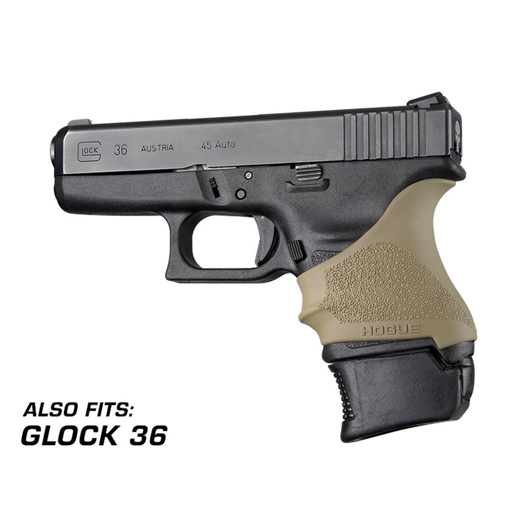 Hogue HandAll Beavertail Rubber Grip Sleeve for GLOCK 26, 27, 29, 33, 39 (Gen 3 & 4), Black - 18600