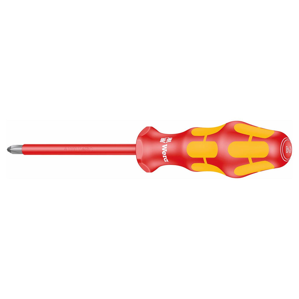 Wera 05006154001 Kraftform Plus VDE 162i PH Phillips Insulated Screwdriver, PH 2 Head, 4" Blade Length