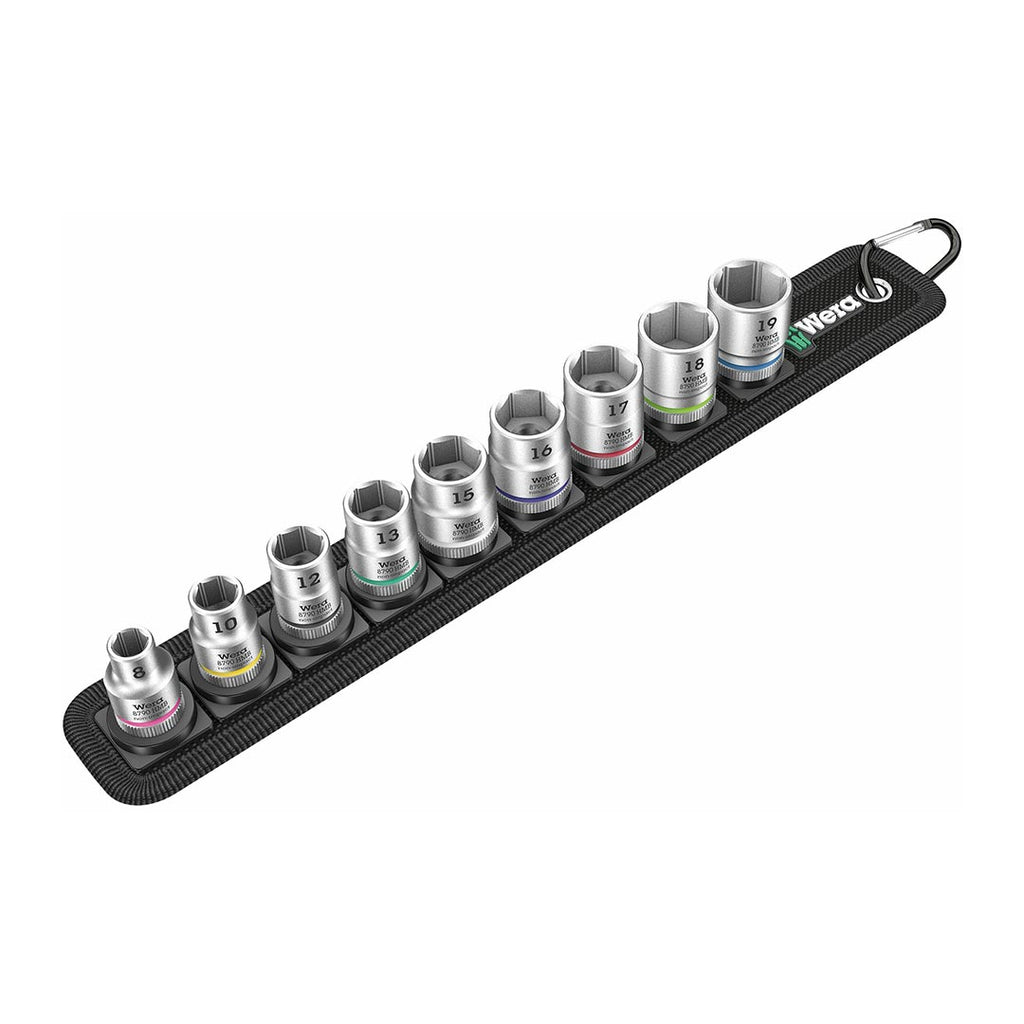 Wera 3/8″ Drive Metric Socket Set on Storage Belt (9 Piece Set)