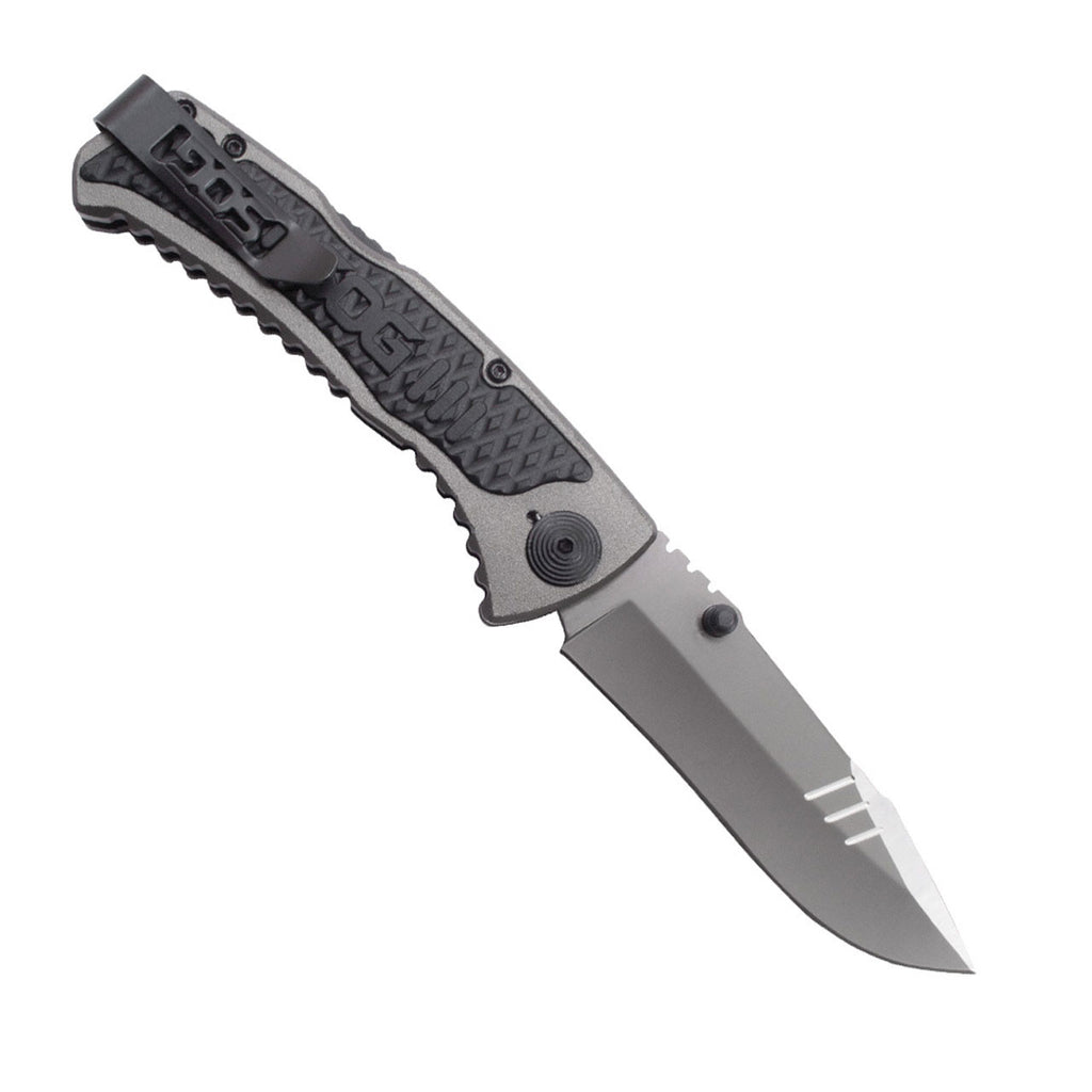 SOG Pocket Knife and Folding Knife - Sideswipe EDC Knife, Flip Knife with 3.4 Inch Assisted Opening Blade and Reversible Pocket Clip