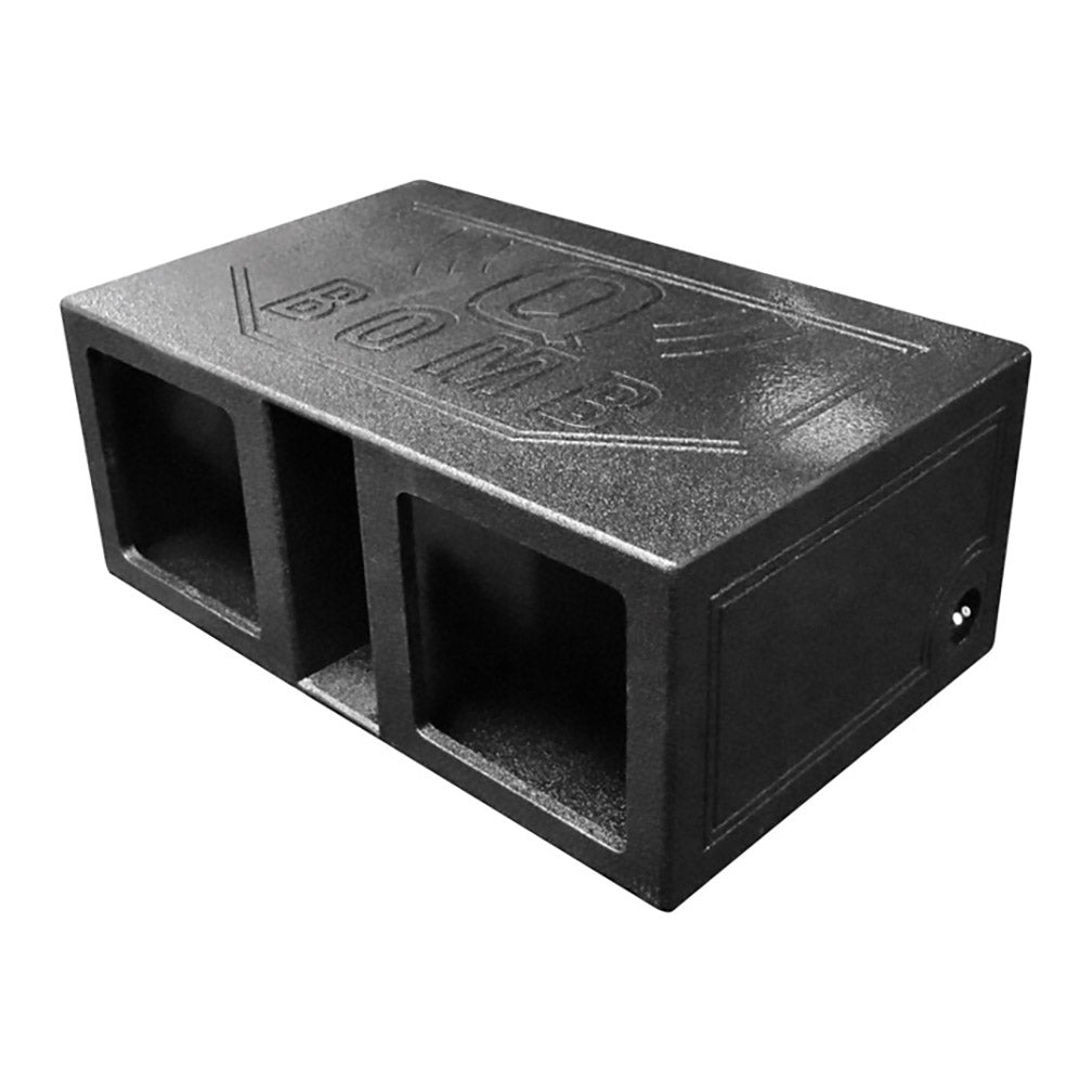 Rockville RQ12VL SQ Dual 12" Vented Sub Enclosure Box, Designed for Kicker Solo Baric L7S/L7R S12L7, Durable MDF, Bedliner Finish, Precision Tuning, for Car Audio Enthusiasts