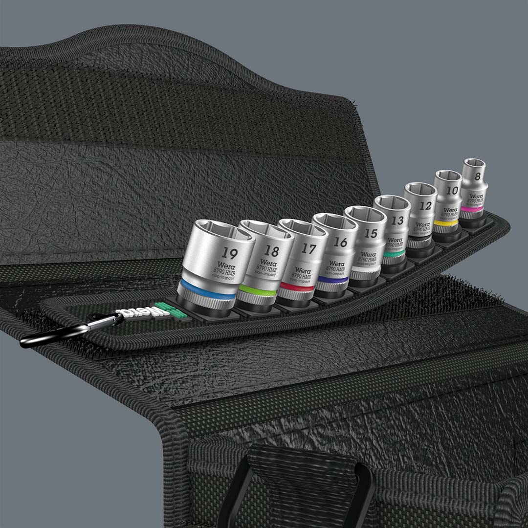 Wera 1/4″ Drive Metric Socket Set on Storage Belt (9 Piece)