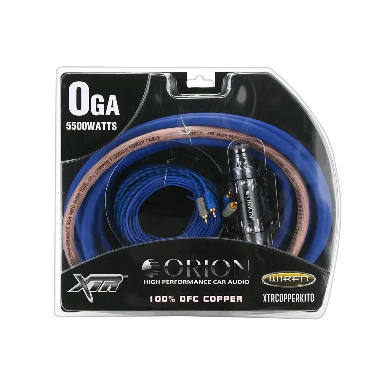 Orion XTR COPPERKIT0 0 Gauge 100% OFC Copper Amplifier Wiring Kit – 5500 W Power Audio Installation