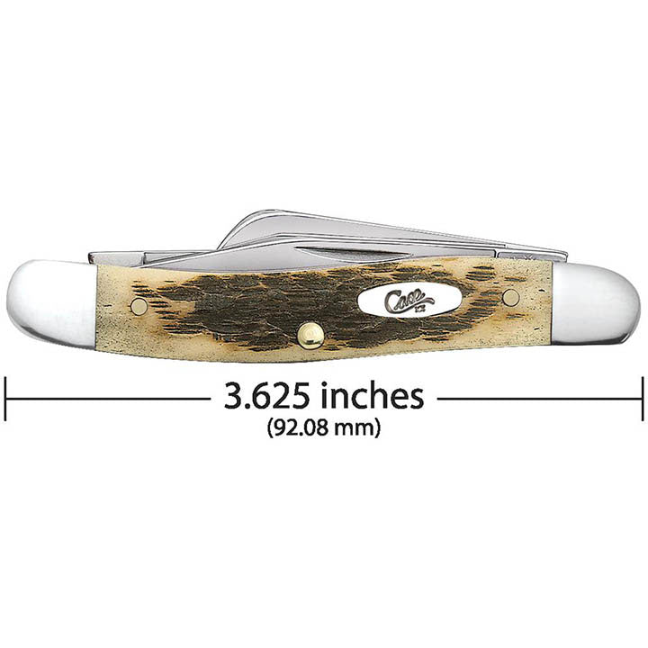 Case XX WR Pocket Knife Amber Bone Medium Stockman Cv Item #039 - (6318 Cv) - Length Closed: 3 5/8 Inches