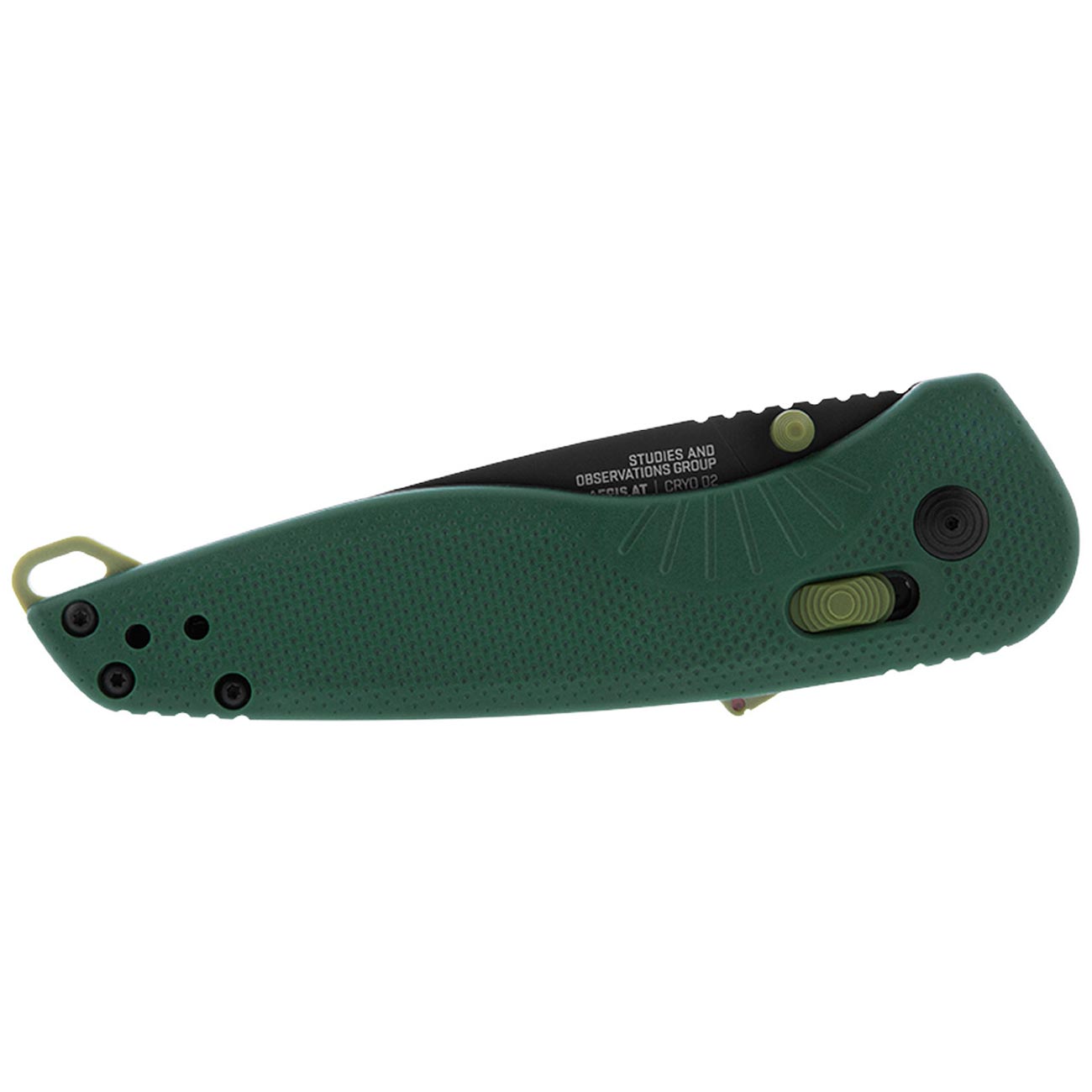 SOG Aegis AT Ambidextrous Outdoor Pocket Easy to Carry Folding Knives | CRYO D2 Stainless Steel Blade | AT-XR Lock, Forest/Moss