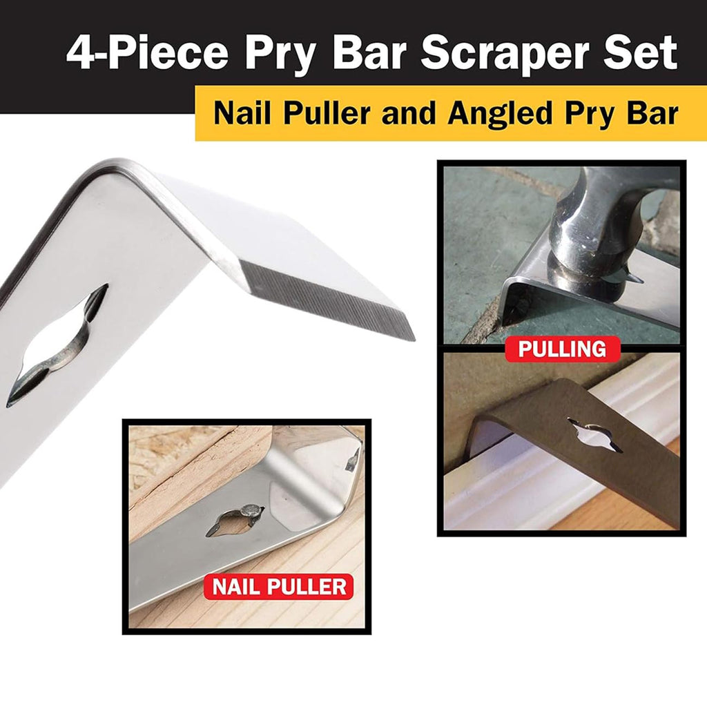 Titan 17009 4-Piece Stainless Steel Pry Bar Scraper Set