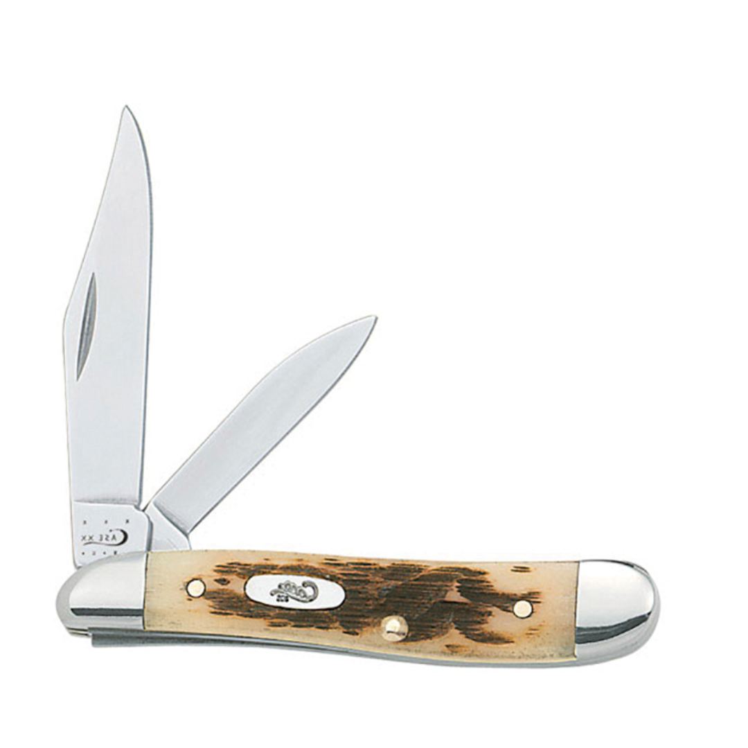 Case XX WR Pocket Knife Amber Bone Peanut Item #045 - (6220 SS) - Length Closed: 2 7/8 Inches