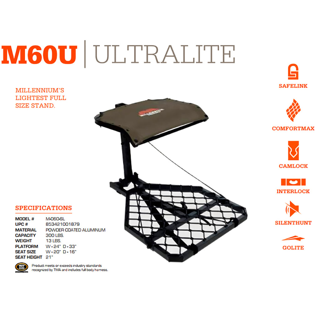 Millennium Treestands M60U Ultralite Hang On Stand