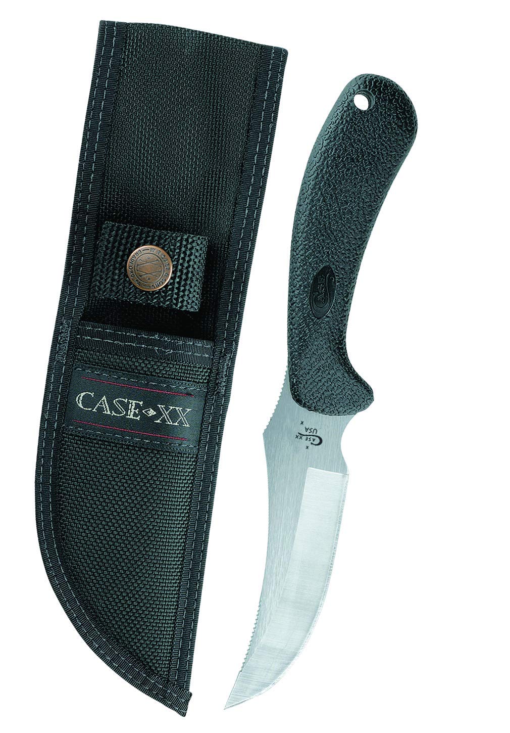 Case WR XX Pocket Knife Ridgeback Hunter Black Zytel Handle W/Nylon Sheath Item #362 - (Ridgeback Hunter)