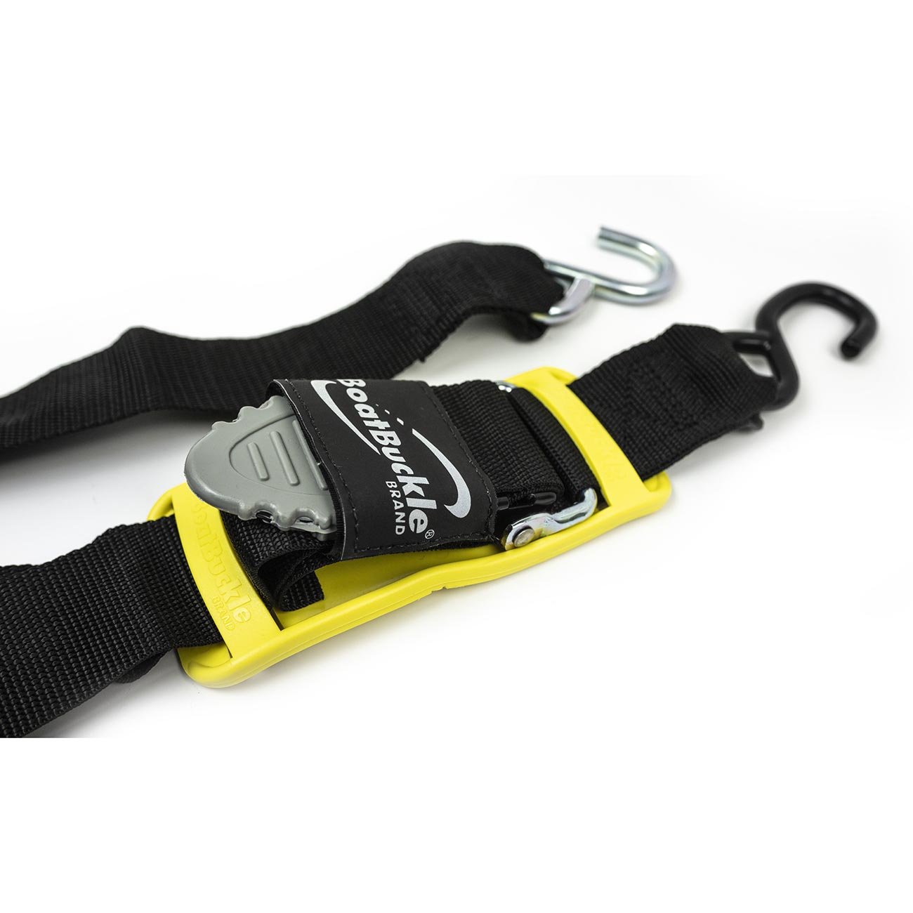 BoatBuckle Pro Series Kwik-Lok Transom Tie-Down (2-Inch x 2-Feet, Black), Pack of 2