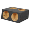 QPower Quad Easy Set 4 Hole 12 Inch Sealed Divided Speaker Box Subwoofer Enclosure MDF Construction Carpeted Car Audio Universal Fit