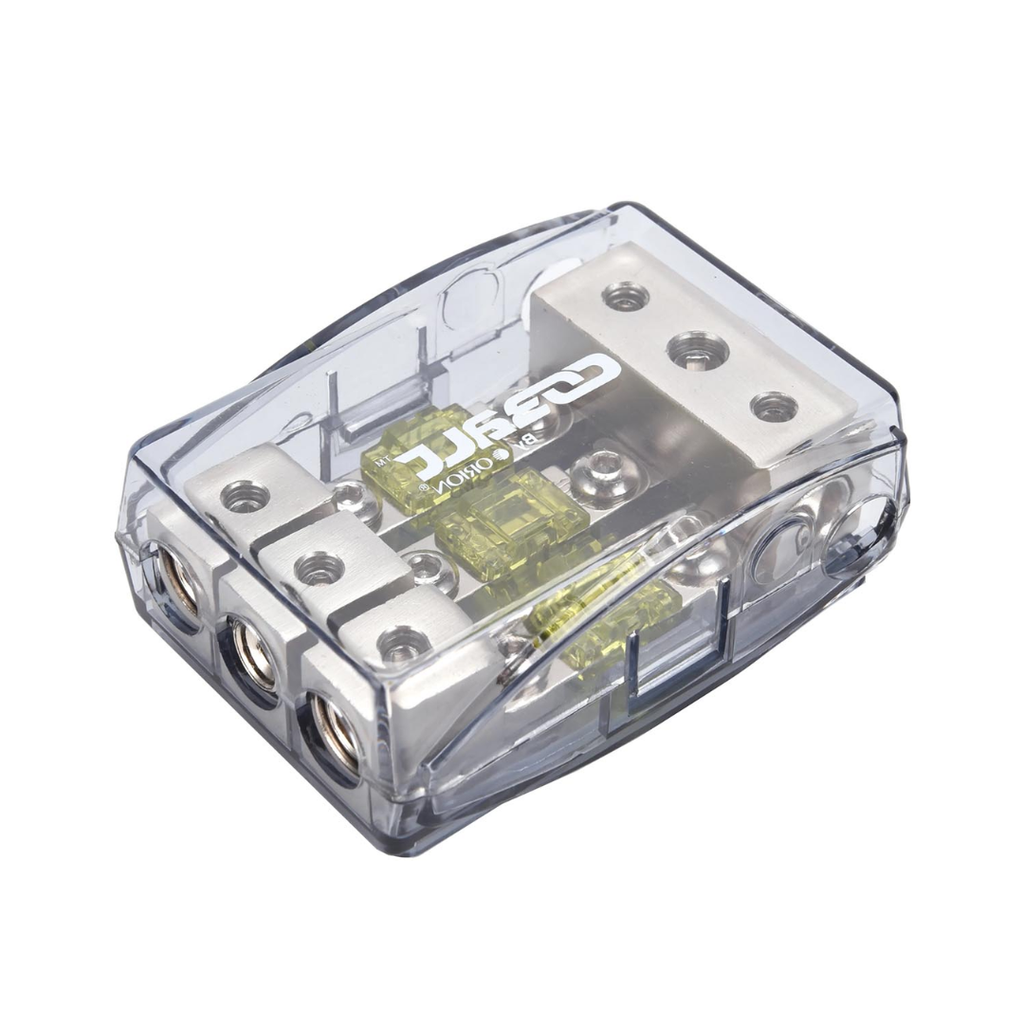 Orion Cobalt DBF1434 Power Distribution Block, One 4/8 Gauge Input for Three 4/8 Gauge Output, Mini ANL Fuse Holder for Car Audio Amplifier | Auto Parts, Automotive, Marine (100A Fuses Included)