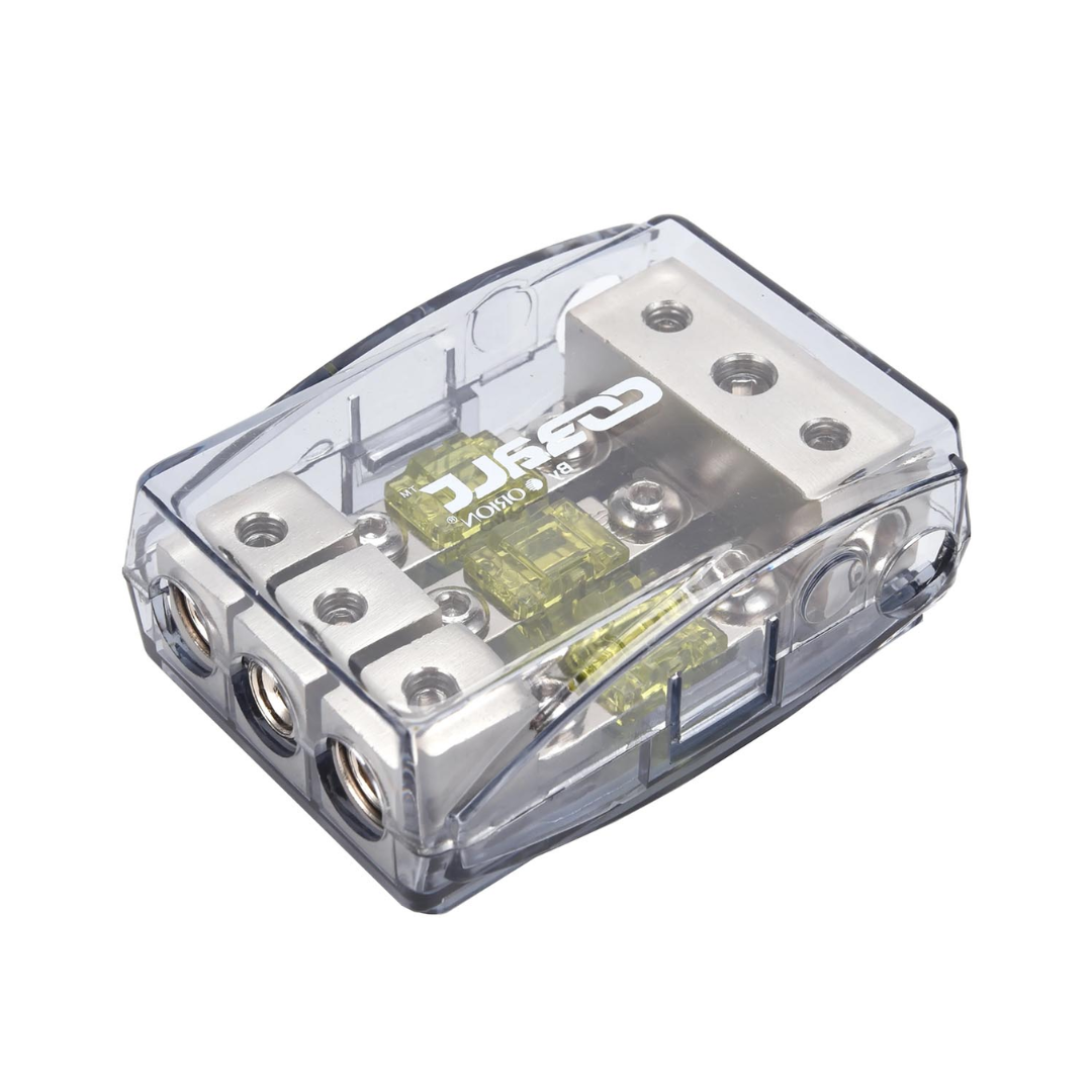 Orion Cobalt DBF1434 Power Distribution Block, One 4/8 Gauge Input for Three 4/8 Gauge Output, Mini ANL Fuse Holder for Car Audio Amplifier | Auto Parts, Automotive, Marine (100A Fuses Included)