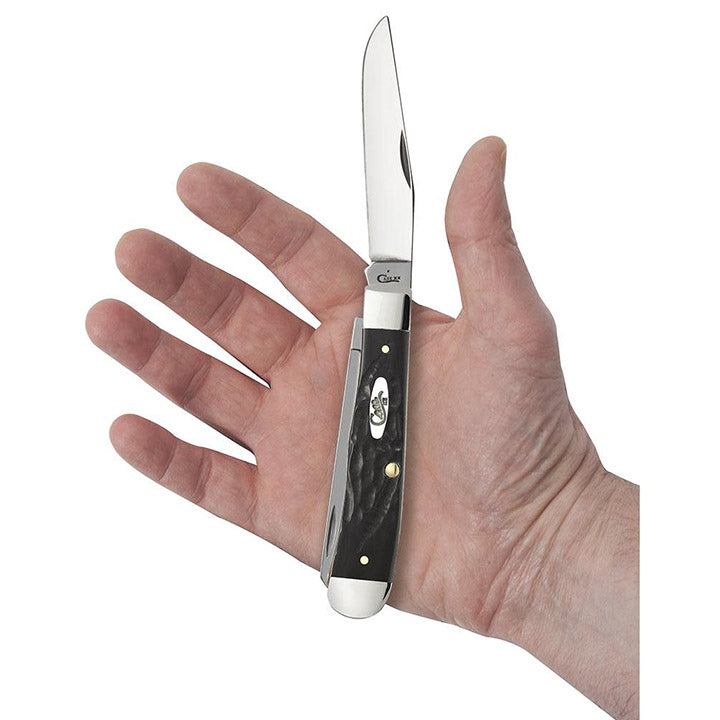 Case WR XX Pocket Knife Rough Black Jigged Synthetic Trapper Item #18221 - (6254 SS