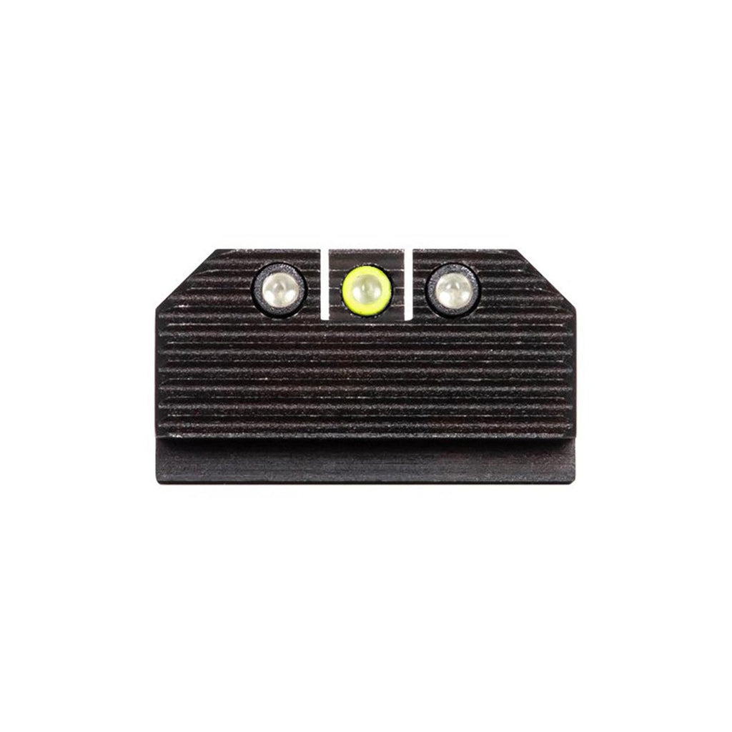 Night Fision Optics Ready Stealth .290-.313 Night Sight Set Compatible with Glосk 17/19/34, Yellow Front Ring, Black Rear Rings