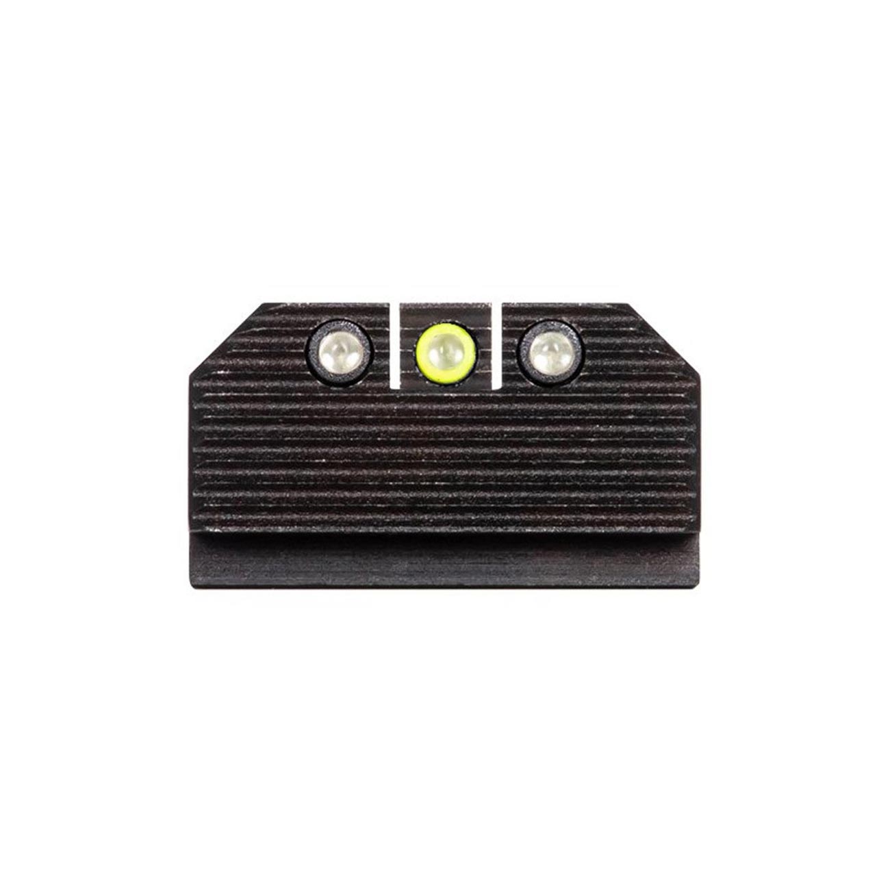 Night Fision Optics Ready Stealth .290-.313 Night Sight Set Compatible with Glосk 17/19/34, Yellow Front Ring, Black Rear Rings