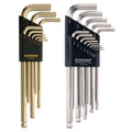 Bondhus 20399 Balldriver Hex Key Set, 22-Piece Metric & SAE Ball End L-Wrench Double Set, GoldGuard/BriteGuard Finish, Made in USA