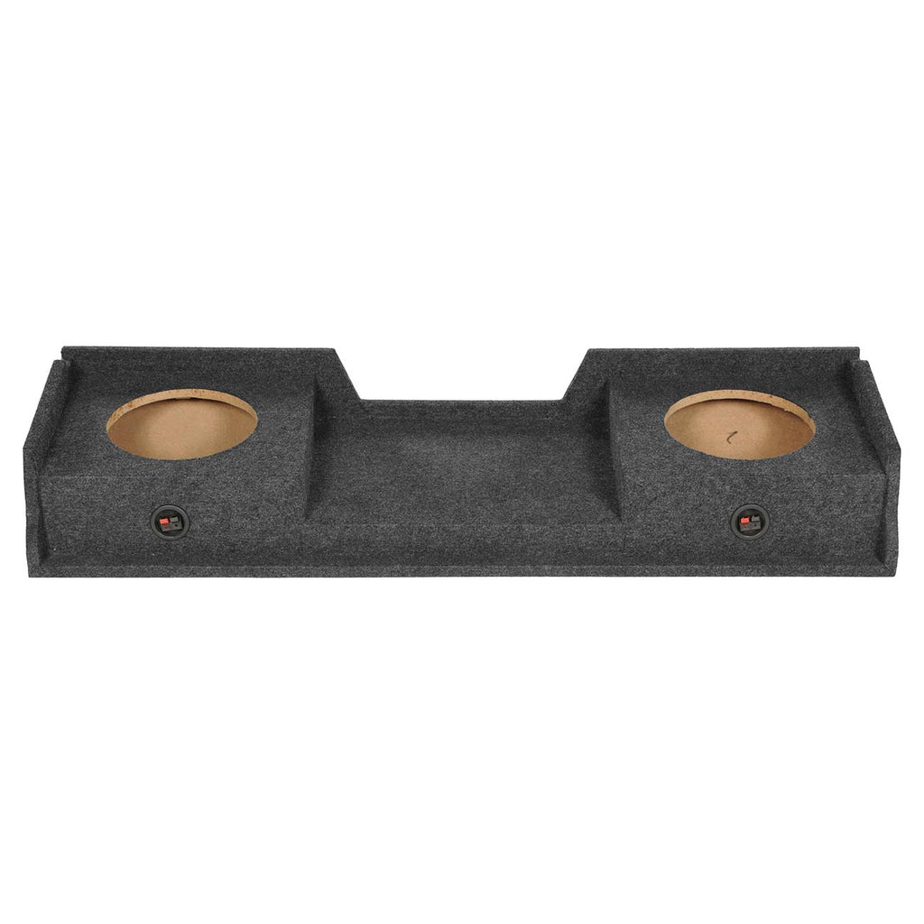 QPower BQGMC12DF Dual 12″ Sealed Empty Woofer Enclosure – Under‑Seat Down‑Firing Sub Box for 1999–2006 GMC & Chevy Extended Cab Trucks