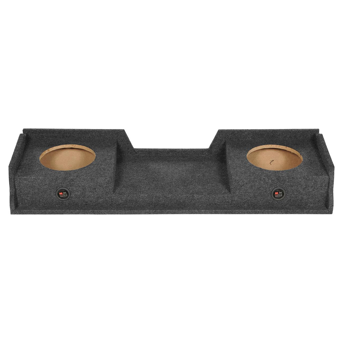 QPower BQGMC12DF Dual 12″ Sealed Empty Woofer Enclosure – Under‑Seat Down‑Firing Sub Box for 1999–2006 GMC & Chevy Extended Cab Trucks