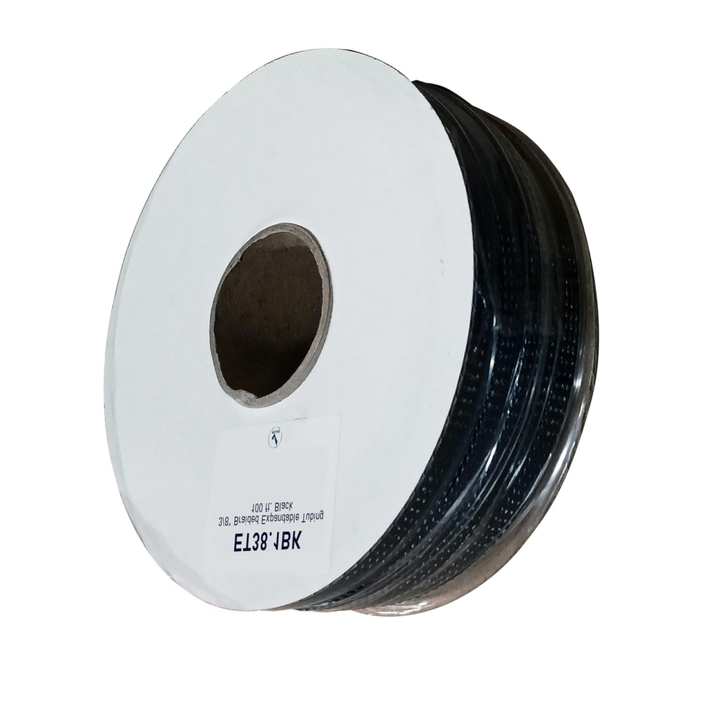 XSCORPION ET381BK 3/8” Expandable Braided Sleeve – Black, 100 Ft Cable Management, Flexible Wire Loom, Protective Sleeve