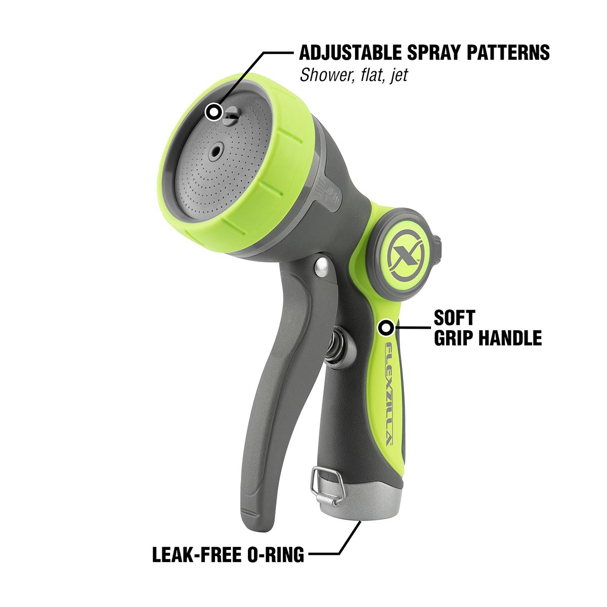Flexzilla Heavy Duty Pistol Grip Garden Hose Nozzle Sprayer with Comfortable Grip & Durable Construction