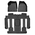 SMARTLINER SA0043B0044 Floor Liners Front & Rear for 2009–2017 Traverse / Enclave / Acadia / Outlook w/ 2nd Row Bucket Seats – All Weather, Black