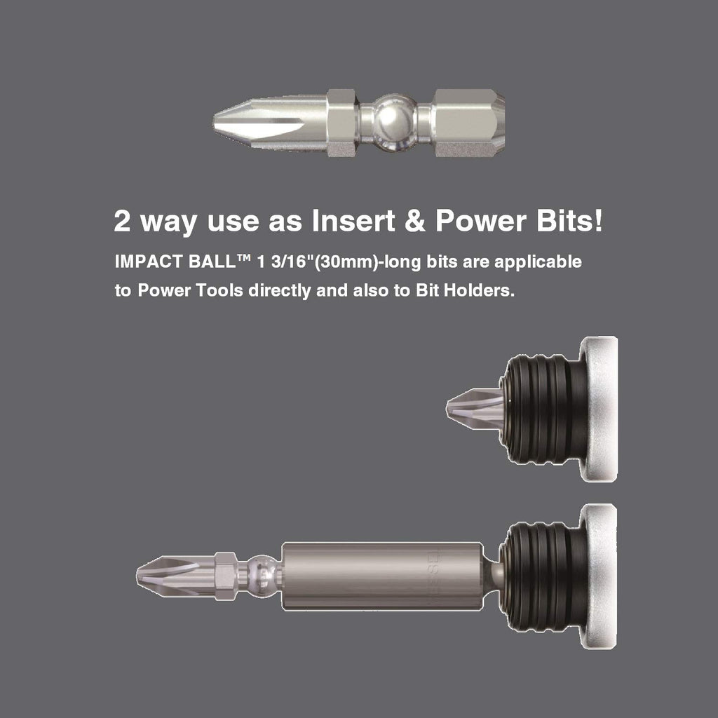 VESSEL - Imp Ball Torsion Bits Ph2X30 15Pc (Tictac) (IBPH230P15T)