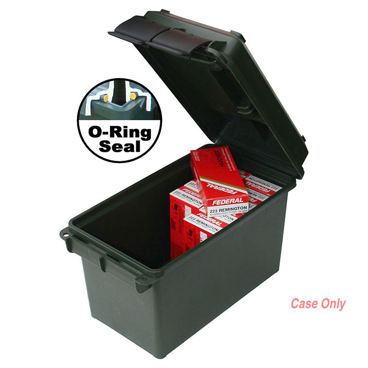 MTM AC50C-11 Ammo Can | 50-Caliber | Heavy-duty dual latching system | Rugged polypropylene plastic| O-ring seal system, water resistant| Bulk Ammo Storage | Forest Green