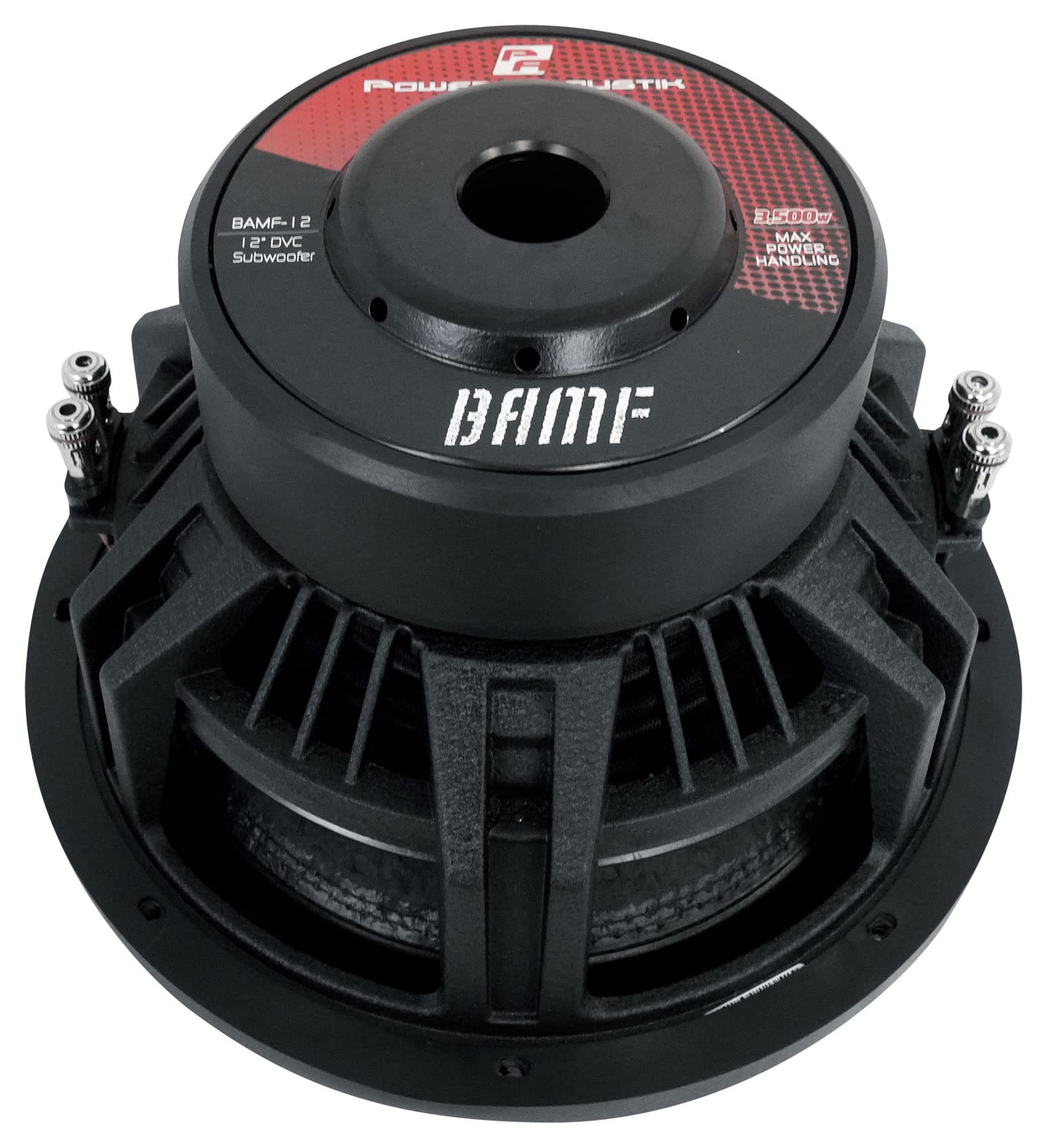 Power Acoustik BAMF-124 BAMF Series Subwoofer (12", 3,500 Watts max, Dual 4Ω), Black