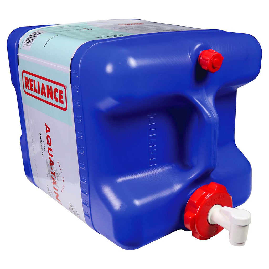 Reliance Products Aqua-Tainer 7 Gallon Rigid Water Container, Blue , 11.3 Inch x 11.0 Inch x 15.3 Inch