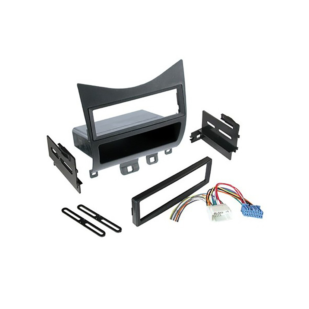 American International HONK823H Single DIN/ISO Radio Relocation Dash Installation Kit with Pocket & Harness for 2003‑2007 Honda Accord